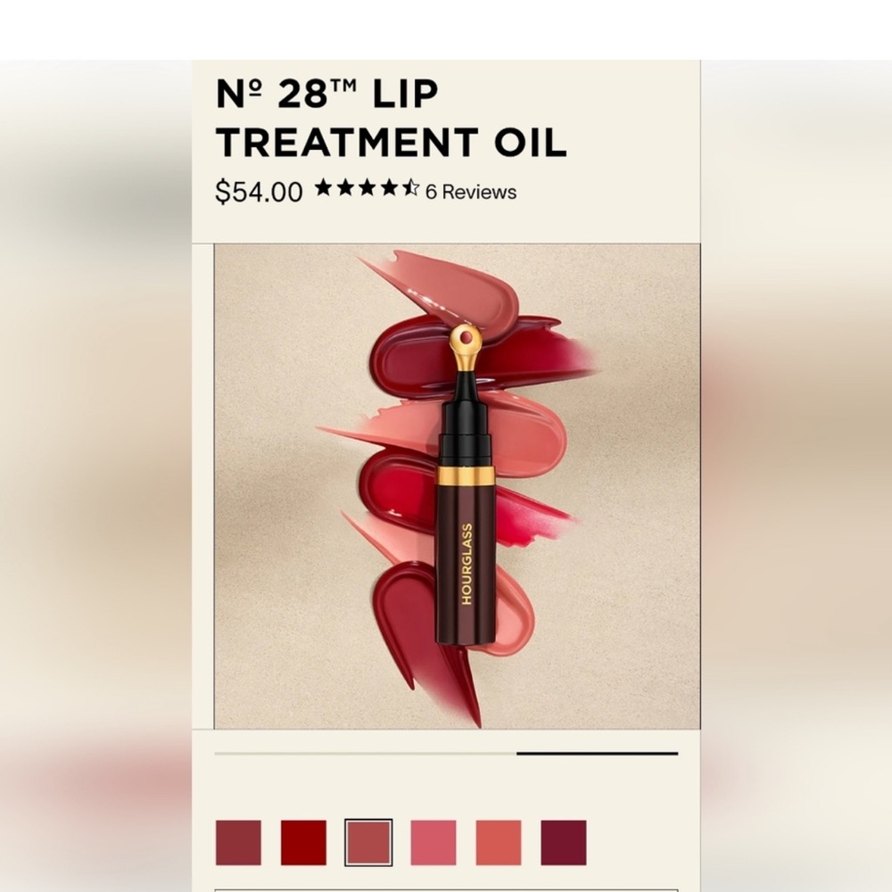 Hourglass Nº 28 Lip Treatment Oil -At Night NIB